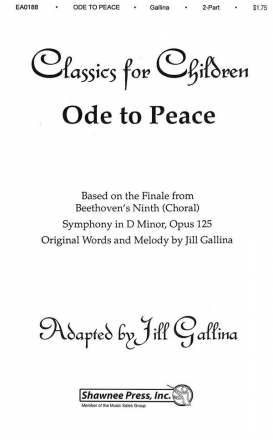 Ludwig van Beethoven, Ode to Peace 2-Part Choir Chorpartitur