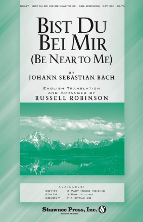 Bist Du Bei Mir for 3-part mixed choir and piano score (dt/en)