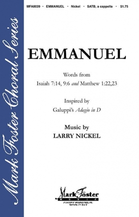 Emmanuel SATB a Cappella Chorpartitur