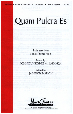 Quam Pulcra Es for female chorus a cappella score (la)