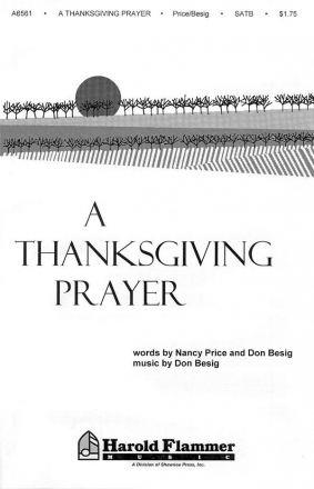 Don Besig, A Thanksgiving Prayer SATB Chorpartitur