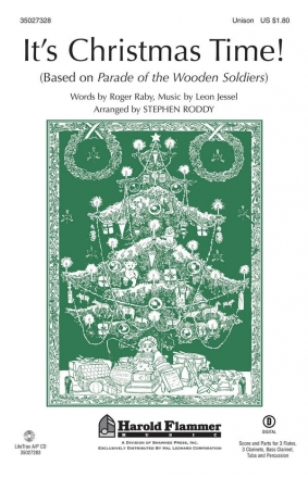 Roger Raby, It's Christmas Time! Unison, percussion, finger cymbals, triangle, wood block Chorpartitur