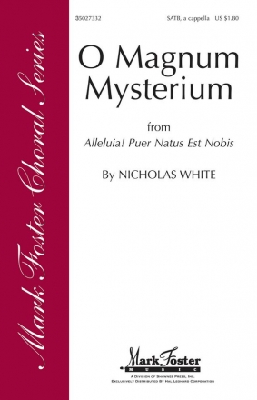 Nicholas White, O Magnum Mysterium SATBB Chorpartitur