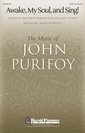 John Purifoy, Awake, My Soul, and Sing! SATB Chorpartitur