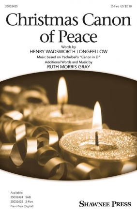 Christmas Canon of Peace for 2-part chorus and piano vocal score