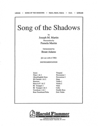 Joseph Martin, Song of the Shadows Orchestra Partitur + Stimmen