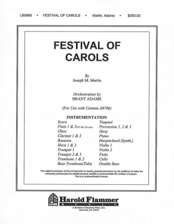 Joseph M. Martin, Festival of Carols Orchestra Partitur + Stimmen