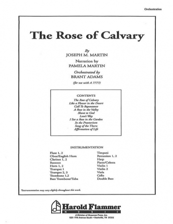 Joseph M. Martin, The Rose of Calvary Orchestra Partitur + Stimmen