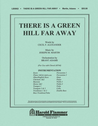 There Is a Green Hill Far Away Orchestra Partitur + Stimmen