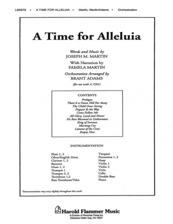 Brant Adams_Joseph M. Martin_Pamela Martin, A Time for Alleluia Orchestra Partitur + Stimmen