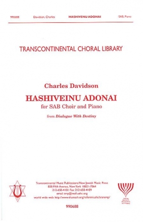 Charles Davidson, Hashiveinu Adonai SA[T]B Chorpartitur