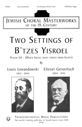 Lewandowski_Gerwitsch, Two Settings Of B'tzes Yisroel SATB Chorpartitur