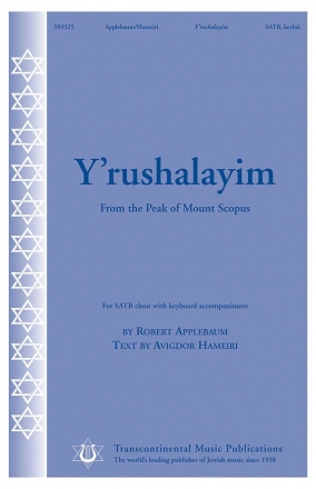 Avigdor Hameiri_Robert Applebaum, Y'rushalayim SATB Chorpartitur