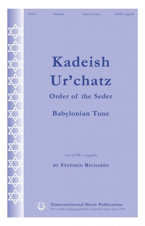 Stephen Richards, Kadeish Ur'chatz SATB a Cappella Chorpartitur