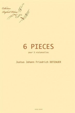 Friedrich Dotzauer, 6 Pieces Pour 3 Violoncelles Violoncelle Buch