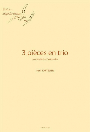 Paul Tortelier, 3 Pieces En Trio 2 Violoncelles, Hautbois Partitur + Stimmen