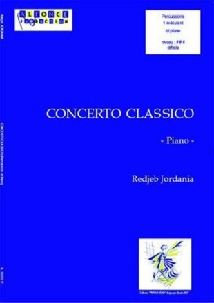 Redjeb Jordania, Concerto Classico Percussions, Piano Partitur + Stimmen