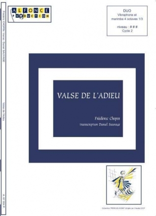 Daniel Sauvage_Frdric Chopin, Valse De L Adieu Marimba or Vibraphone Buch