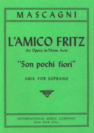 Pietro Mascagni, Aria - Son pochi fiori Soprano Voice and Piano Klavierauszug