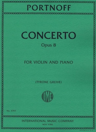 Leo Portnoff, Concerto Op. 8 Violine und Klavier