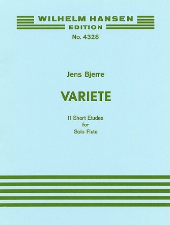 Jens Bjerre, Variete Eleven Short Etudes For Flute Solo Flute Buch