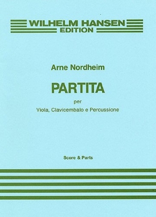 Arne Nordheim, Partita Viola, Harpsichord and Percussion Partitur + Stimmen