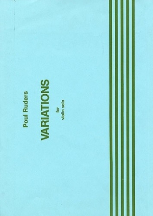 Poul Ruders, Variations For Violin Solo Violin Buch