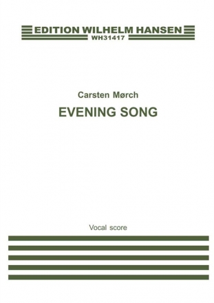 Carsten Johs. Morch, Evening Song Vocal and Piano Buch