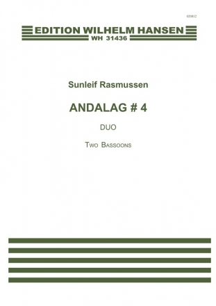 Sunleif Rasmussen, Andalag # 4 2 Bassoons Partitur