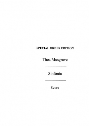 Thea Musgrave, Sinfonia Full Score Orchestra Partitur