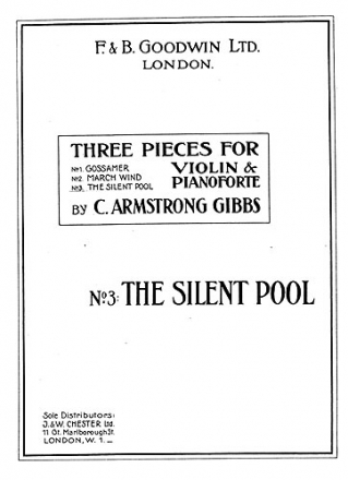 Cecil Armstrong Gibbs, The Silent Pool Violine und Klavier Buch