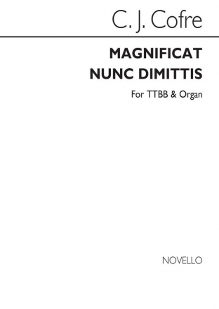 C.J. Corfe, Magnificat And Nunc Dimittis TTBB and Organ Chorpartitur