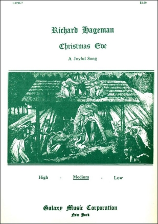 Richard Hageman, Christmas Eve Medium Voice and Piano Buch