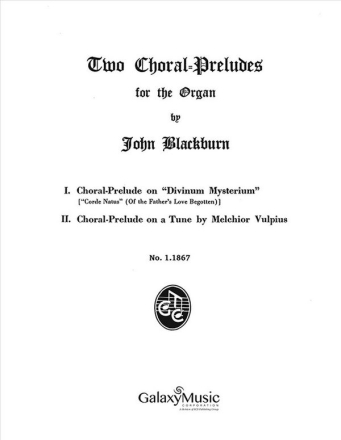 John Blackburn, Two Choral Preludes Orgel Buch