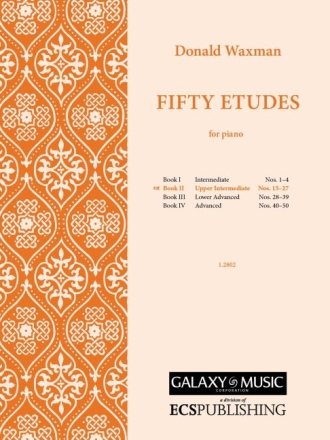 Donald Waxman, Fifty Etudes, Book 2 Piano Method Buch