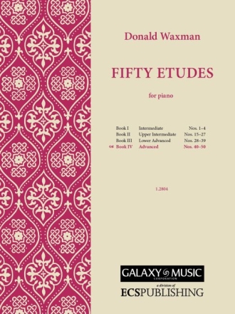 Donald Waxman, Fifty Etudes, Book 4 Piano Method Buch