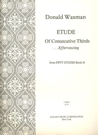 Donald Waxman, Etude No. 22: Consecutive Thirds Piano Method Buch