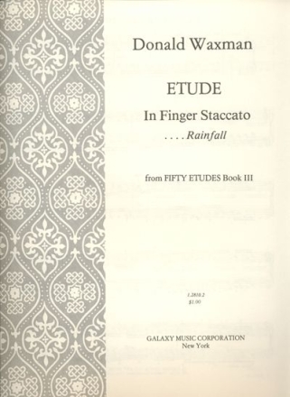 Donald Waxman, Etude No. 33: Finger Staccato Piano Method Buch