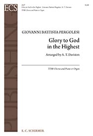 Giovanni Battista Pergolesi, Glory to God in the Highest! TTBB a Cappella Stimme