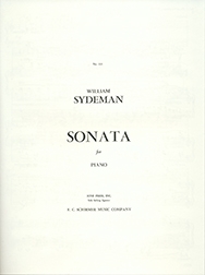 William Sydeman, Sonata Klavier Buch