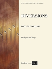 Daniel Pinkham, Diversions Organ and Harp Buch + Einzelstimme