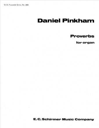 Daniel Pinkham, Proverbs Orgel Buch