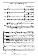 Arthur Sullivan, Turn Thy Face from my Sins SATB and Organ Stimme