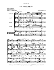 William Byrd, Ave verum Corpus SATB Stimme