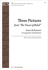 Anton Rubinstein, The Tower of Babel: Three Pictures SSAA and Piano Stimme