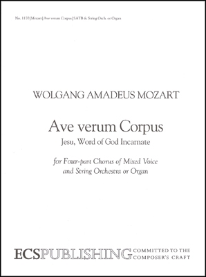 Ave verum Corpus, KV 618 for mixed choir, organ or string orchestra choral score (la/en)