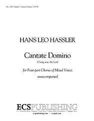 Hans Leo Hassler, Cantate Domino SATB Stimme