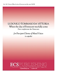 Toms Luis de Victoria, When the Day of Pentecost was Fully Come SATB Stimme