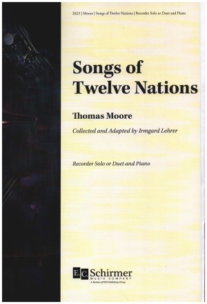 Songs of Twelve Nations for 1-2 recorders and piano score and parts