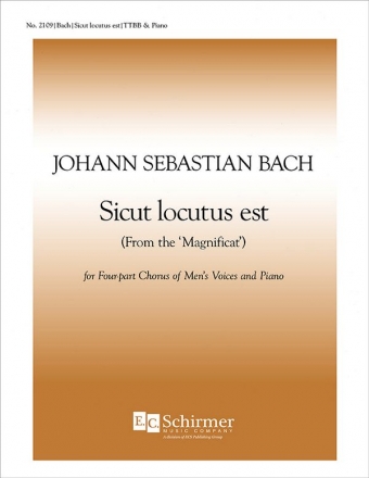 Johann Sebastian Bach, Magnificat: Sicut locutus est TTBB and Piano Stimme